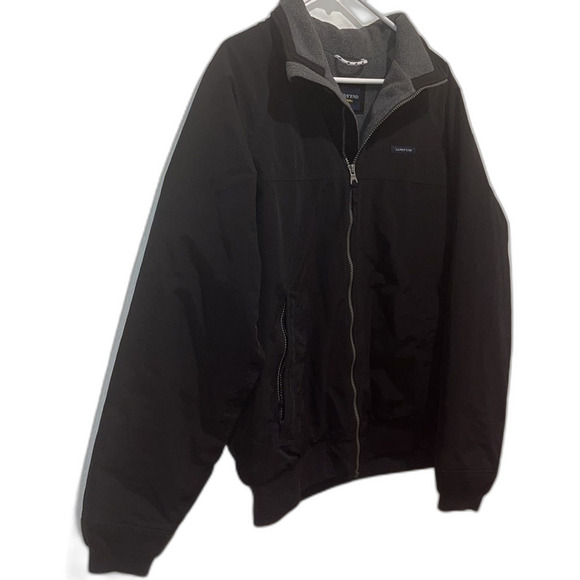 LANDS END | Black “The Squall” Water & Wind Proof Jacket w/ Fleece Lining | M - Picture 3 of 9